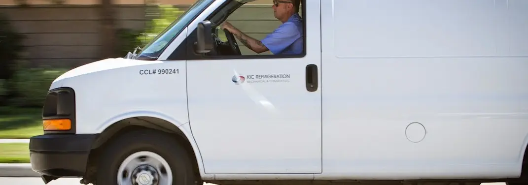 KIC Refrigeration service vehicle serving Wichita Falls area
